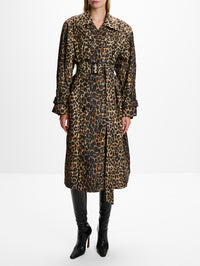 Leopard Double Breasted Coat,SAINT LAURENT,LEOPARD,Image 2