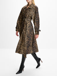 Leopard Double Breasted Coat,SAINT LAURENT,LEOPARD,Image 3