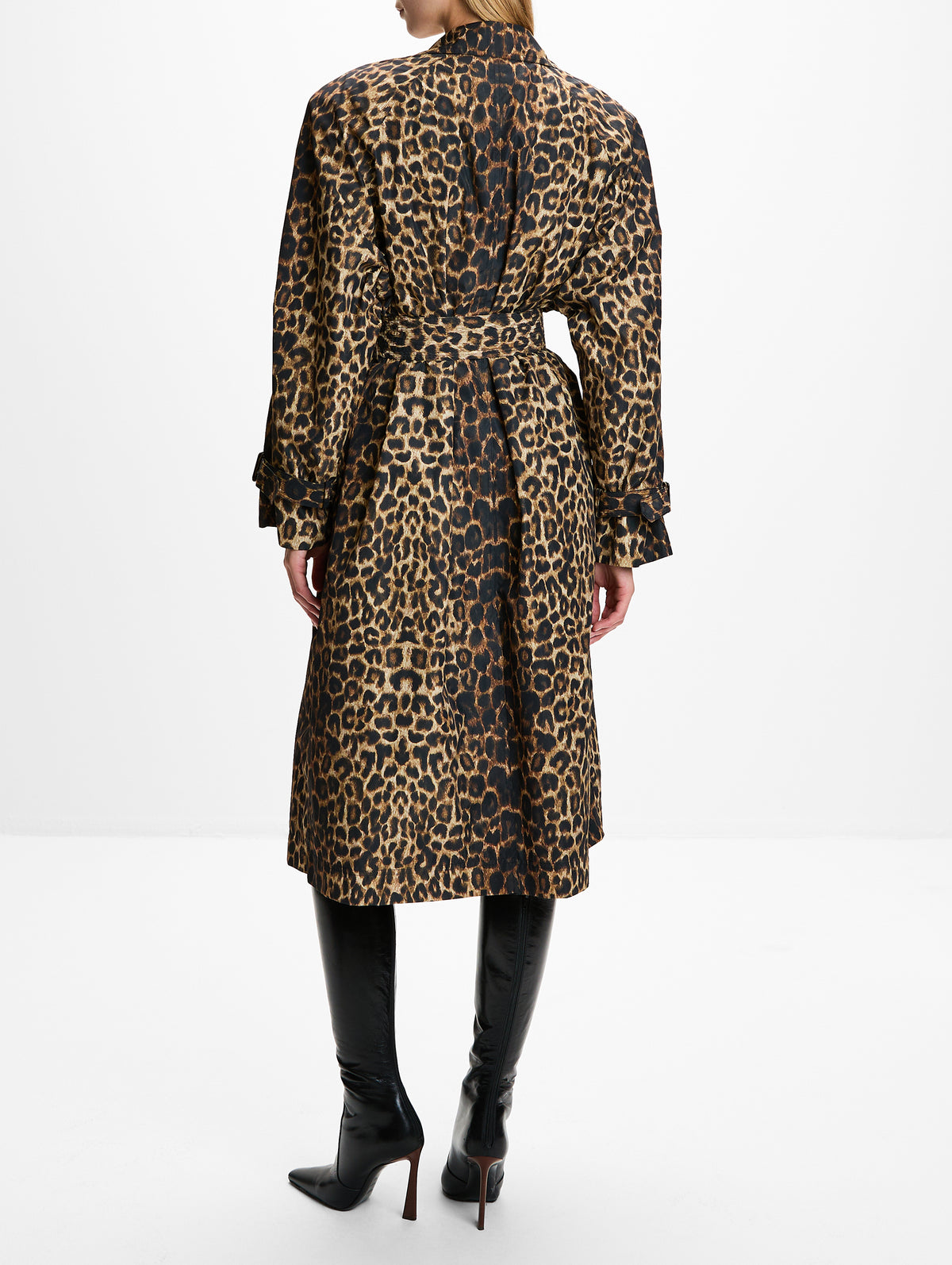 Leopard Double Breasted Coat,SAINT LAURENT,LEOPARD,Image 4