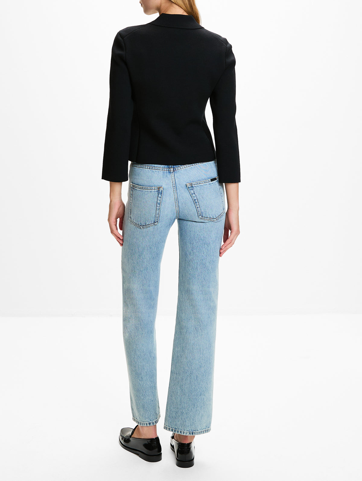 Knit Button Up Cardigan,SAINT LAURENT,NOIR,Image 3