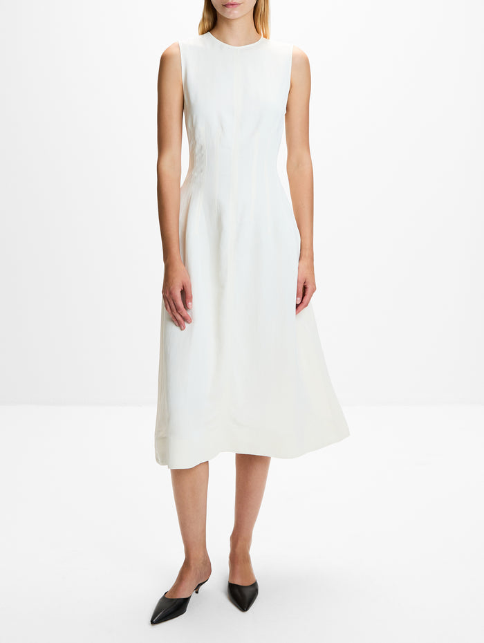 Crew Neck Dress,TWP,BONE,Image 1