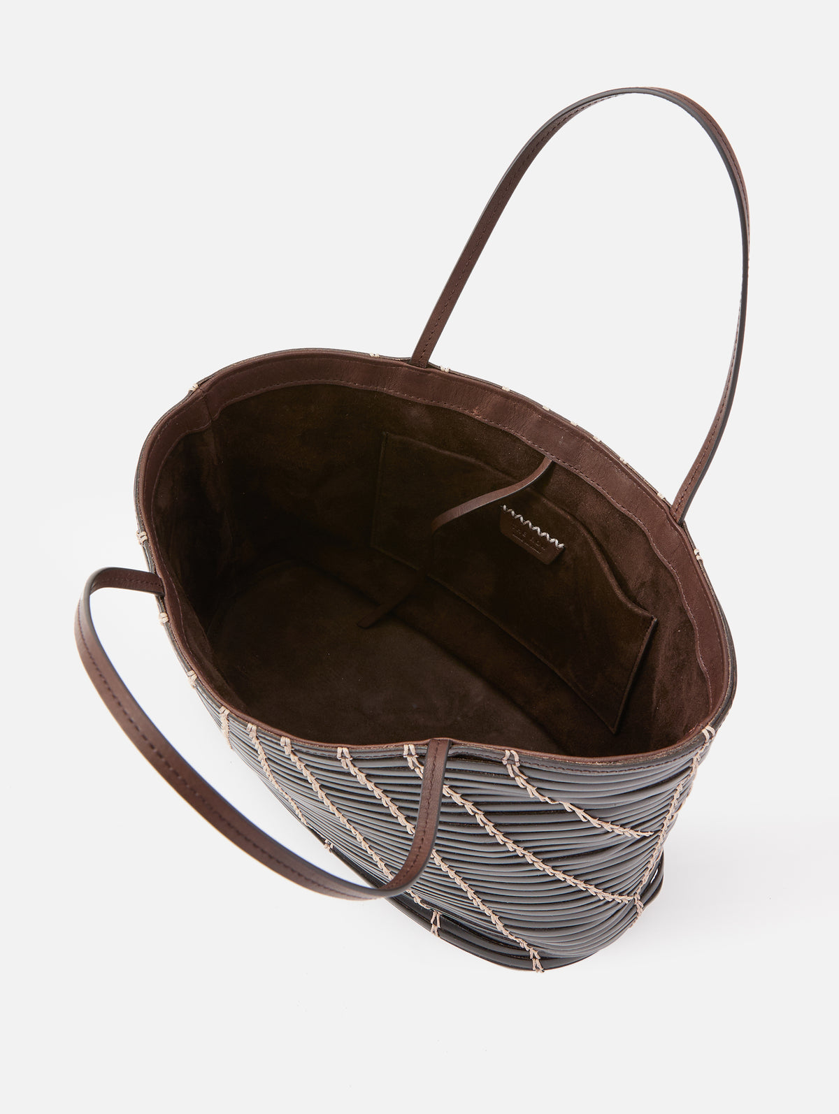 Alba Tote Bag,THE ROW,DARK BURGUNDY CREAM,Image 3
