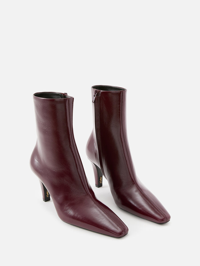 Jill Bootie 75mm,SAINT LAURENT,VINTAGE BORDEAUX,Image 1