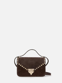 Rockstud Shoulder Bag,VALENTINO GARAVANI,EBONY BROWN,Image 1