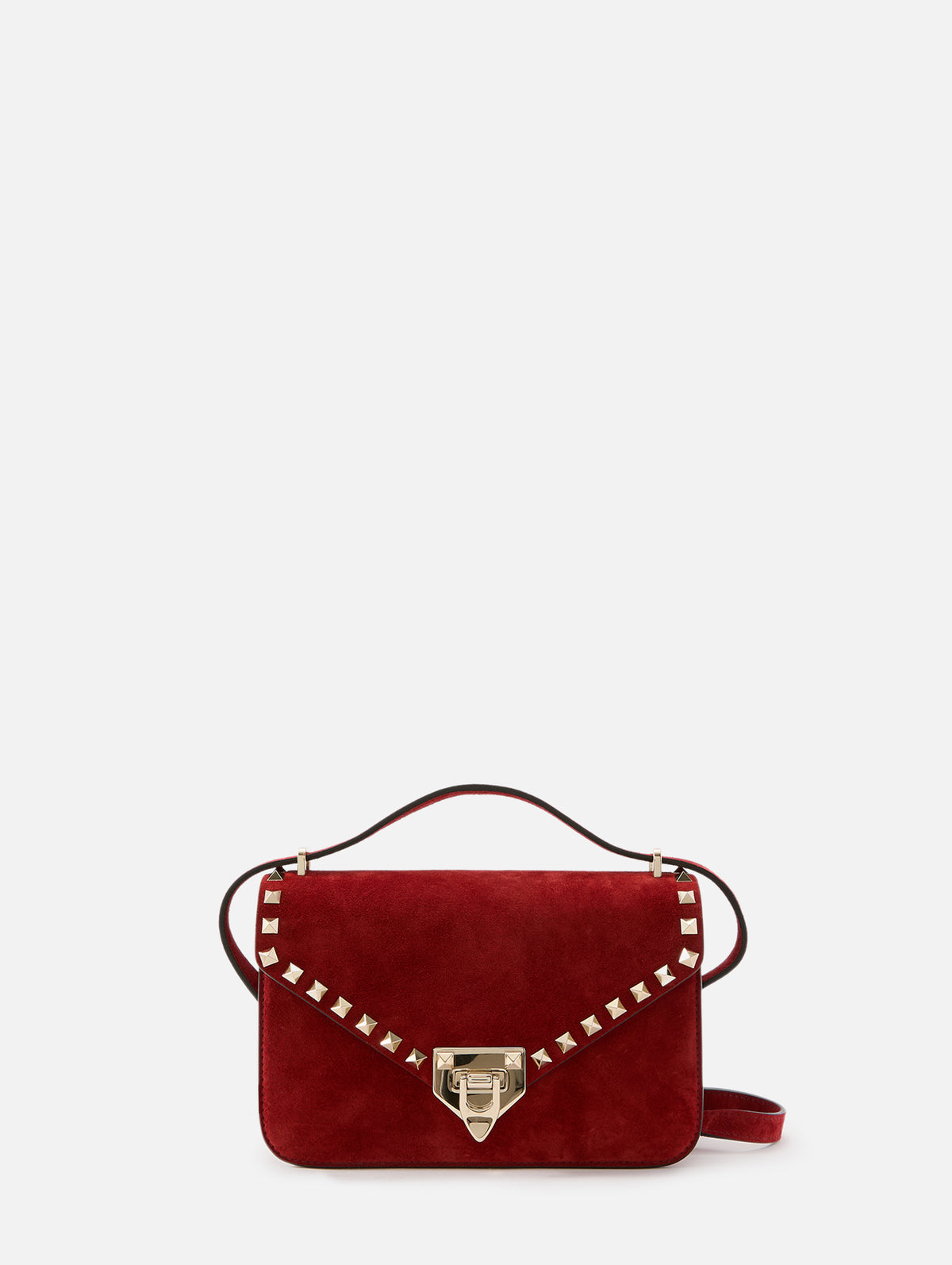 Rockstud Shoulder Bag,VALENTINO GARAVANI,RUSSET RED,Image 1