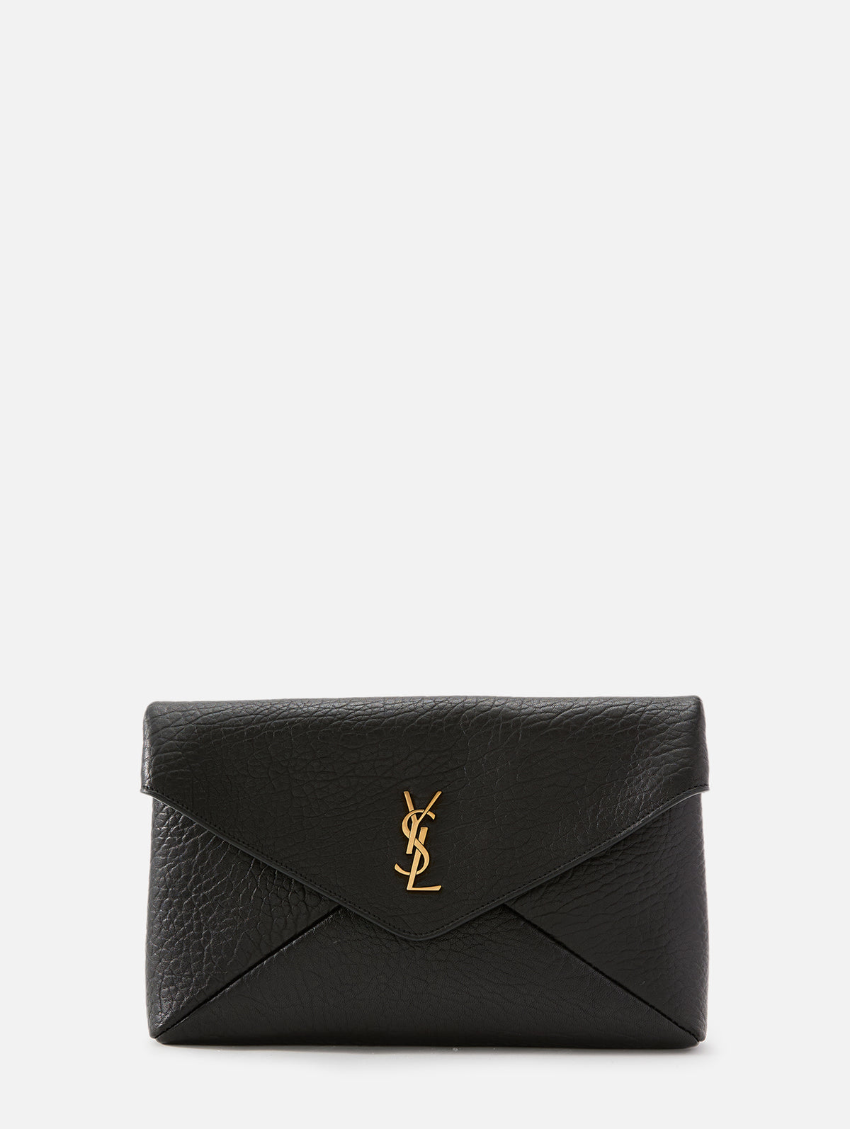 Leather Envelope Pouch,SAINT LAURENT,NOIR,Image 1