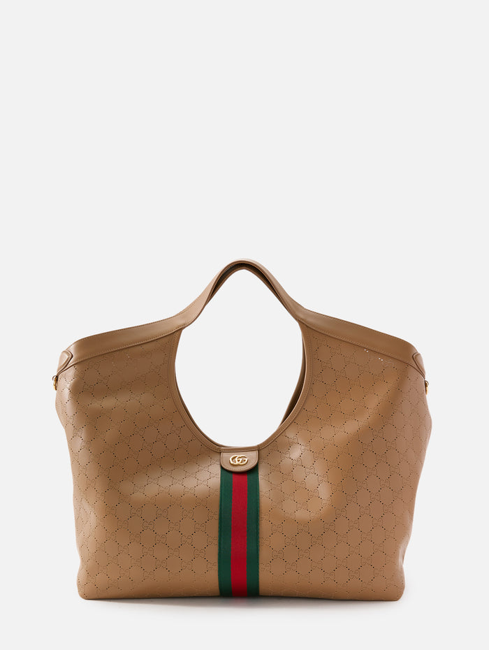 GG Ophidia Perforato Tote Bag,GUCCI,KOI BEIGE,Image 1