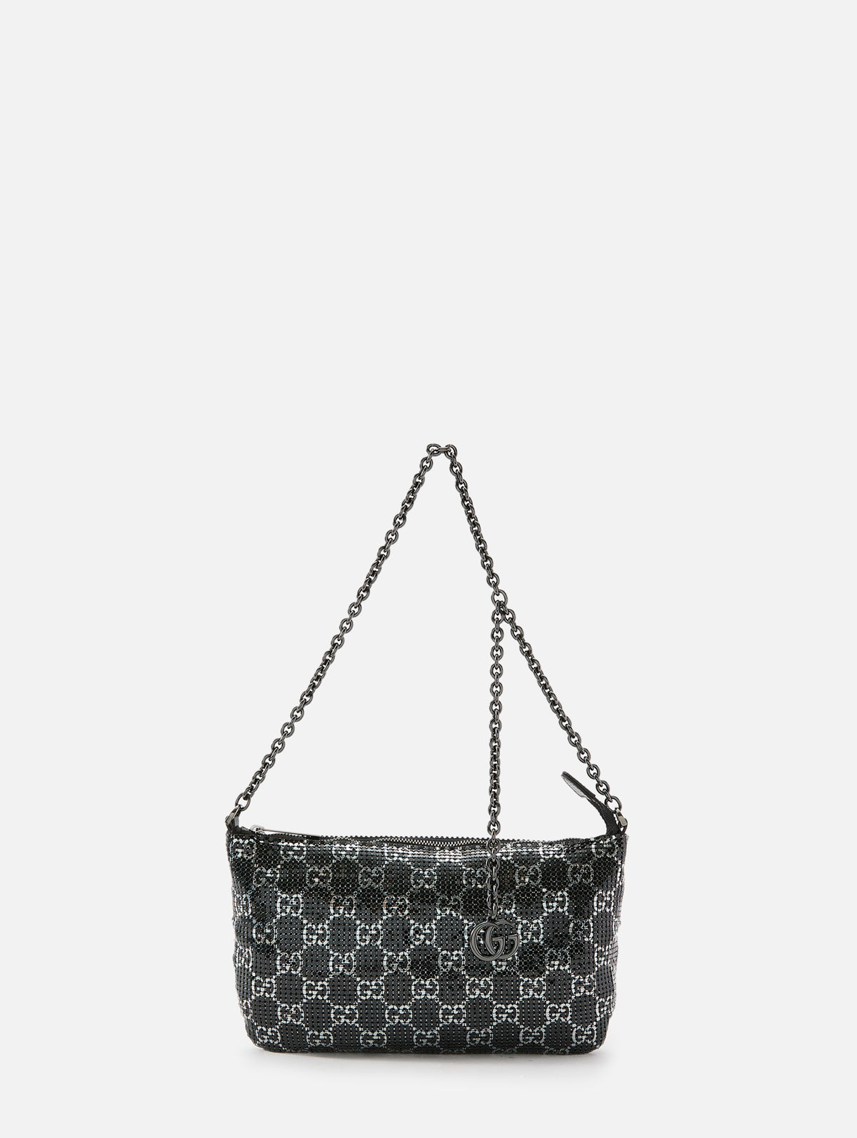 Evening Shoulder Bag,GUCCI,BLACK SILVER,Image 2