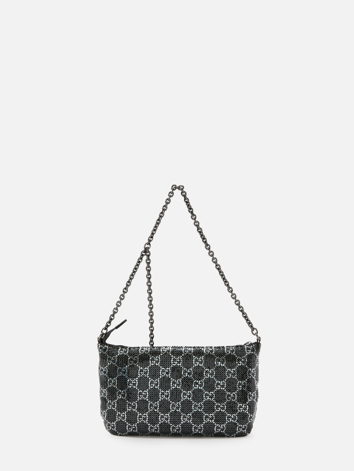 Evening Shoulder Bag,GUCCI,BLACK SILVER,Image 3