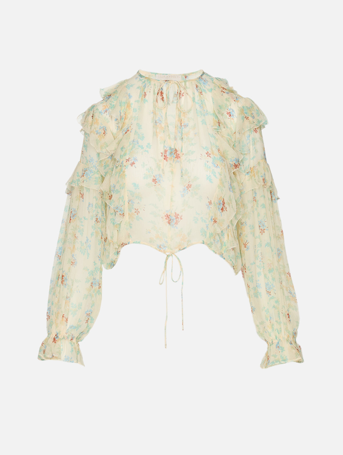 Delfina Silk Blouse,ULLA JOHNSON,MOON PETAL,Image 2