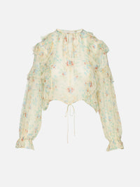 Delfina Silk Blouse,ULLA JOHNSON,MOON PETAL,Image 2