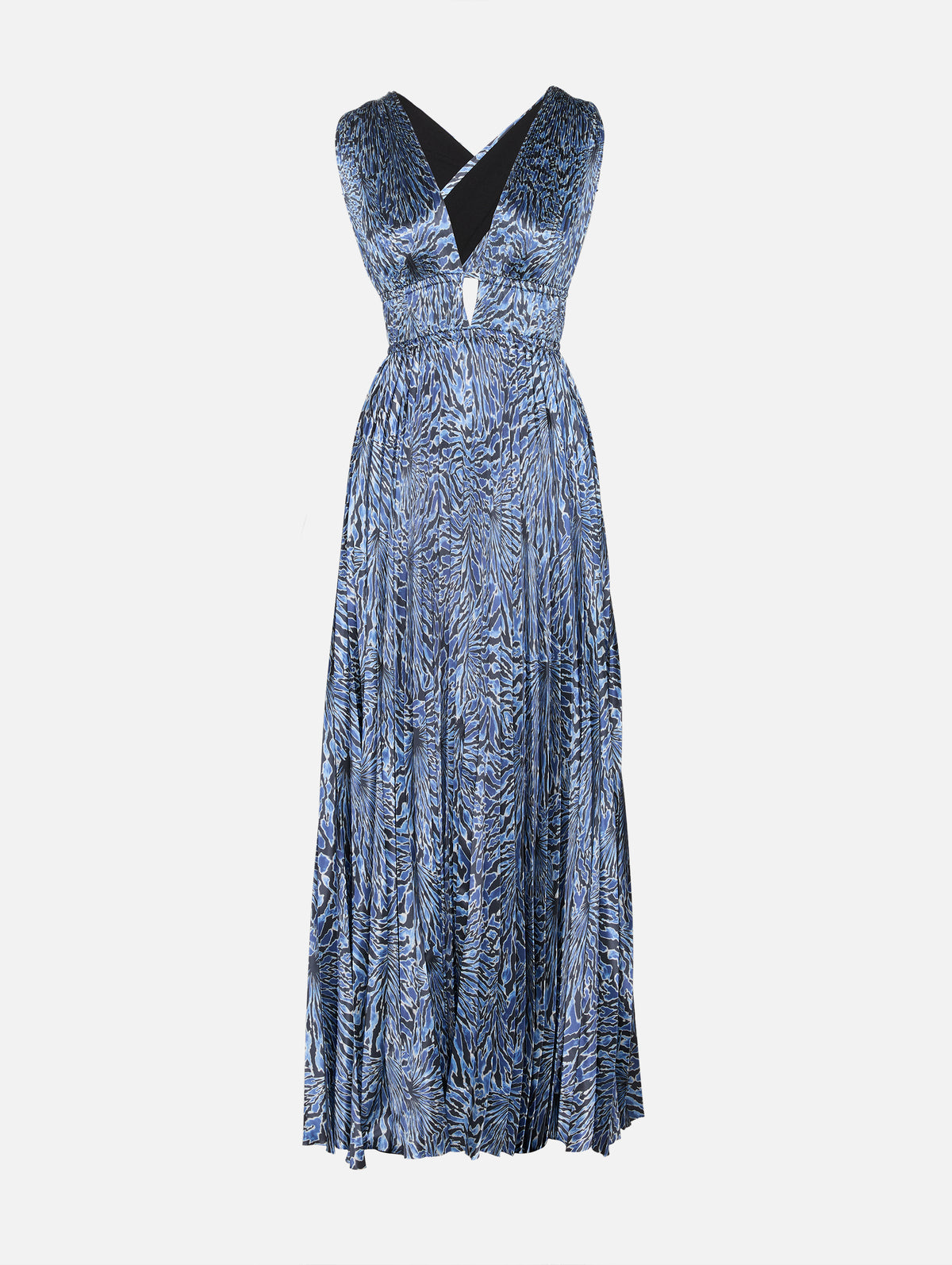 Lena Satin Gown,ULLA JOHNSON,LAPIS,Image 1