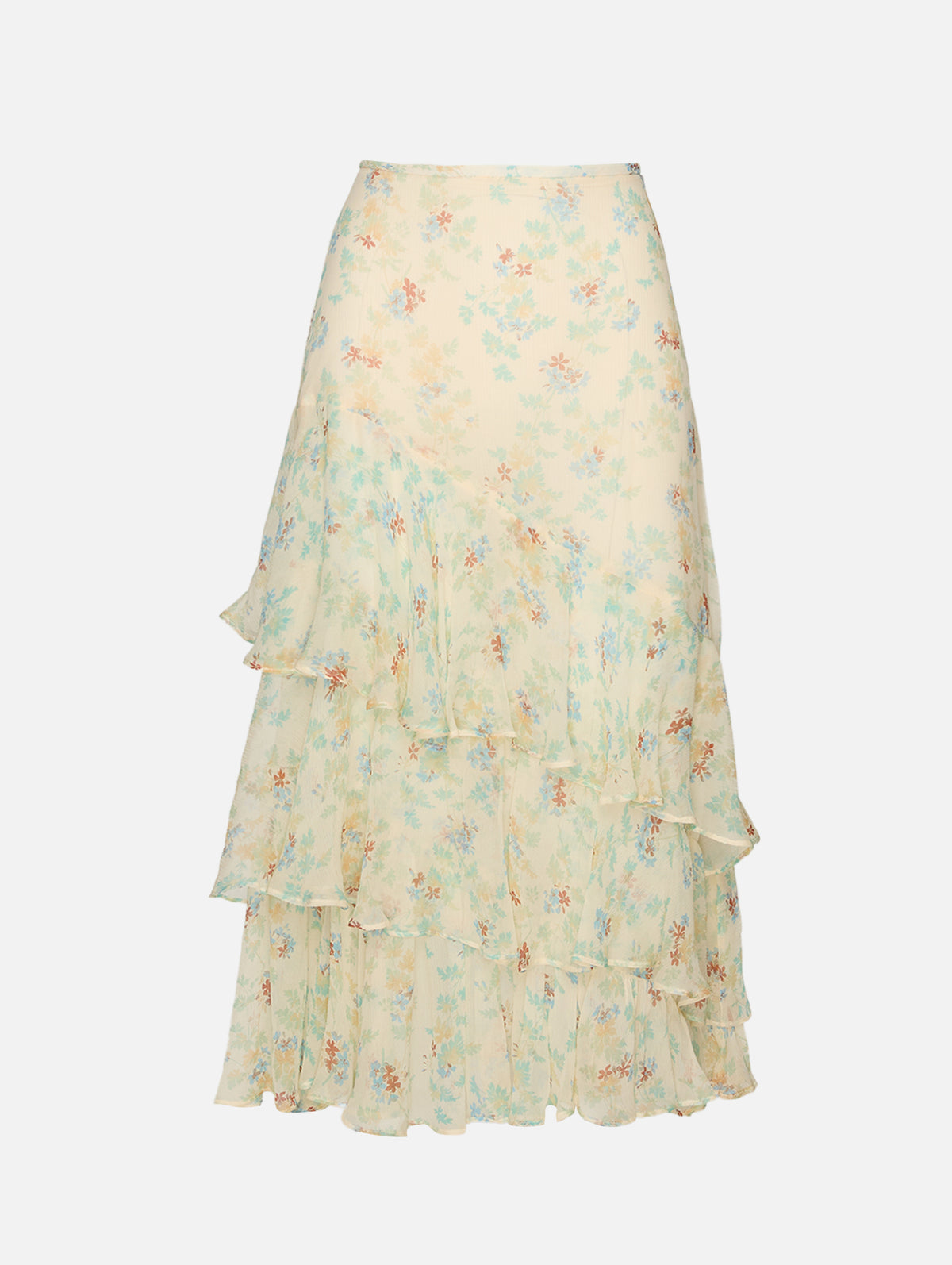 Meadow Silk Midi Skirt,ULLA JOHNSON,MOON PETAL,Image 2
