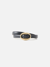 Reversible Oval Belt,SAINT LAURENT,DEEP BLUE,Image 1