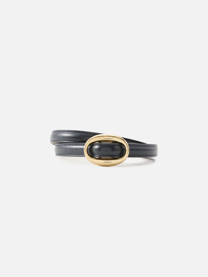 Reversible Oval Belt,SAINT LAURENT,DEEP BLUE,Image 1