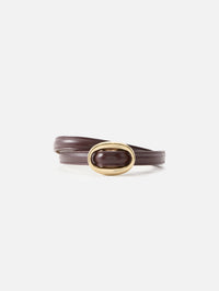 Reversible Oval Belt,SAINT LAURENT,ROUGE CABEL,Image 1