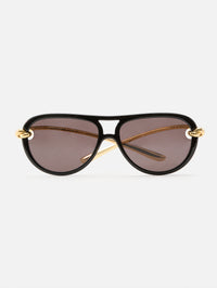 Knot Aviator Sunglasses,KERING EYE - BOTTEGA VENETA,BLACK,Image 1