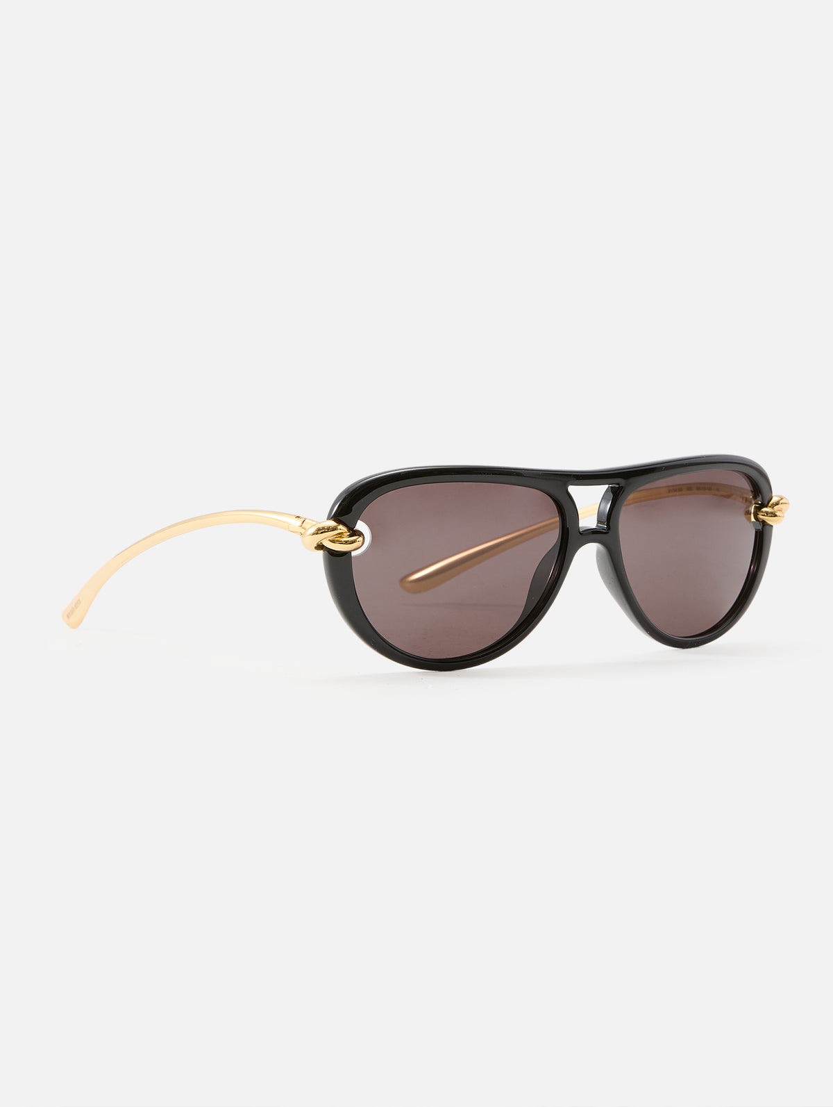 Knot Aviator Sunglasses,KERING EYE - BOTTEGA VENETA,BLACK,Image 2