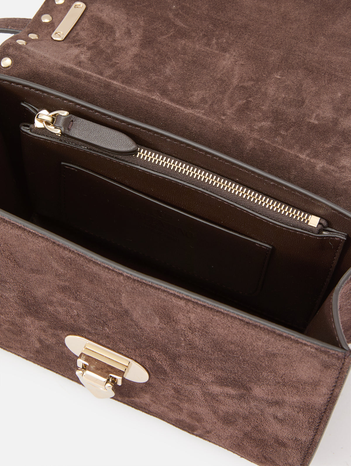 Rockstud Shoulder Bag,VALENTINO GARAVANI,EBONY BROWN,Image 3
