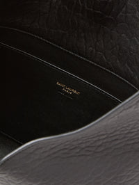 Leather Envelope Pouch,SAINT LAURENT,NOIR,Image 3