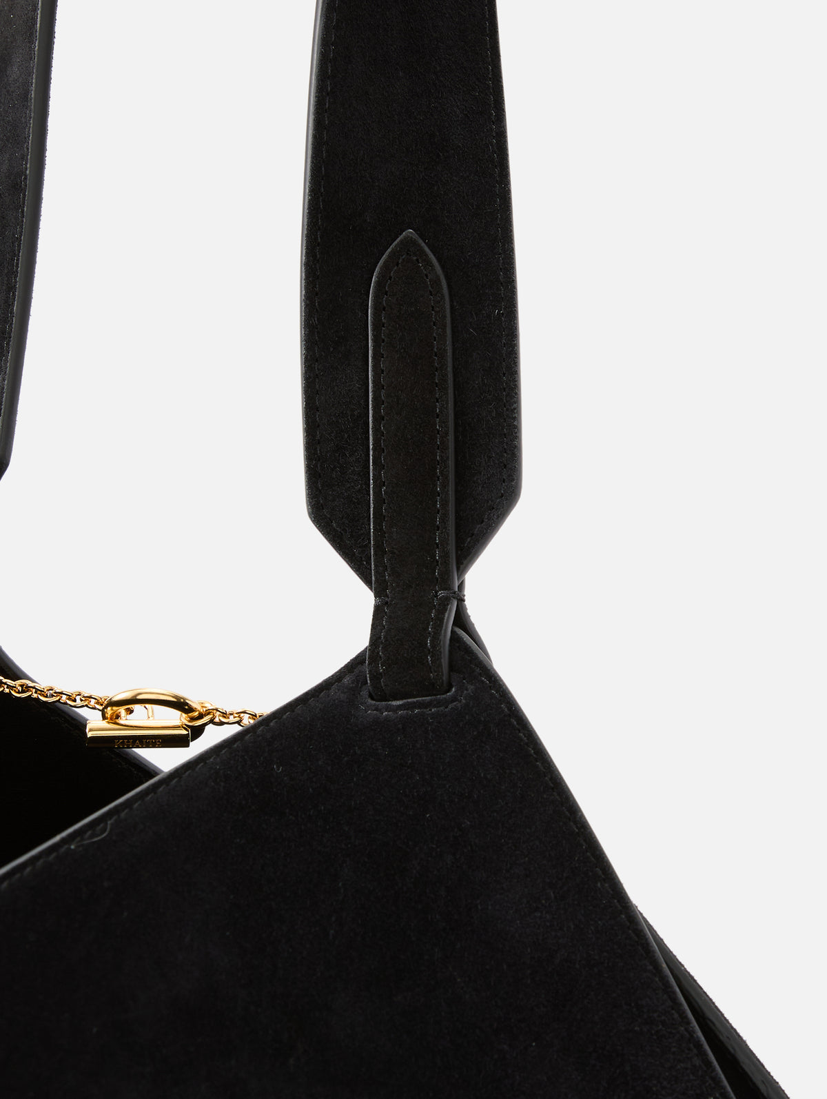 Lotus Small Fringe Tote,KHAITE,BLACK,Image 4