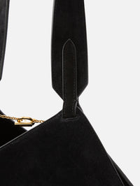 Lotus Small Fringe Tote,KHAITE,BLACK,Image 4