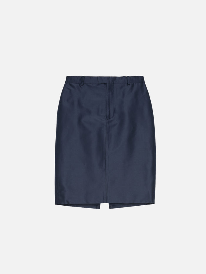 Silk Faille Skirt,GUCCI,INK,Image 1