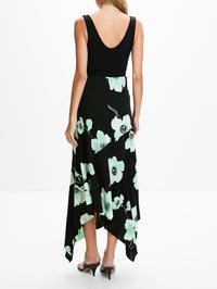 Floral Belted Skirt,ALAIA,NOIR AQUA,Image 4