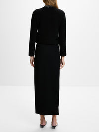 Boucle Jacket,MONIQUE LHUILLIER,NOIR,Image 3