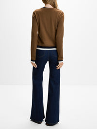 Triple Layer Sweater,MONSE,BROWN/MID/IVORY,Image 3