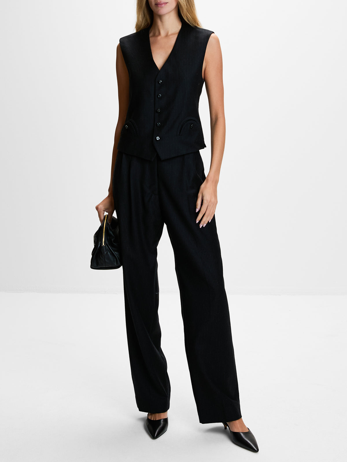 Feral Gilet Top,BLAZÉ MILANO,BLACK,Image 2