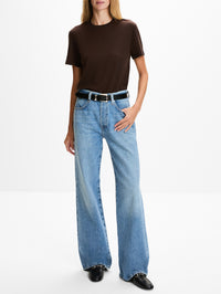Cashmere Tee,CO,CHOCOLATE,Image 2
