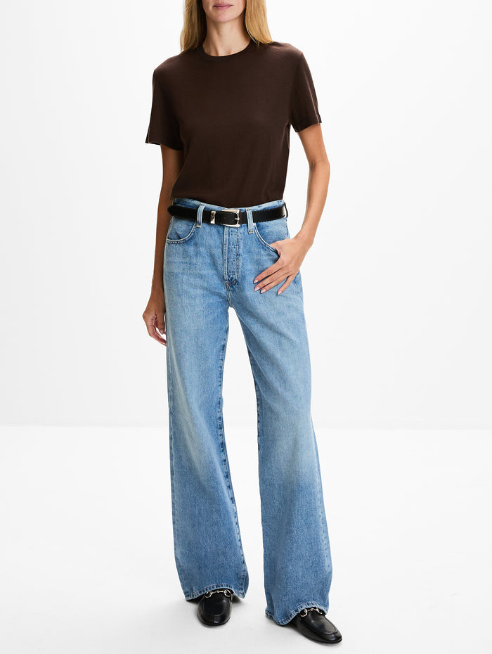 Cashmere Tee,CO,CHOCOLATE,Image 1