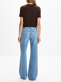 Cashmere Tee,CO,CHOCOLATE,Image 3