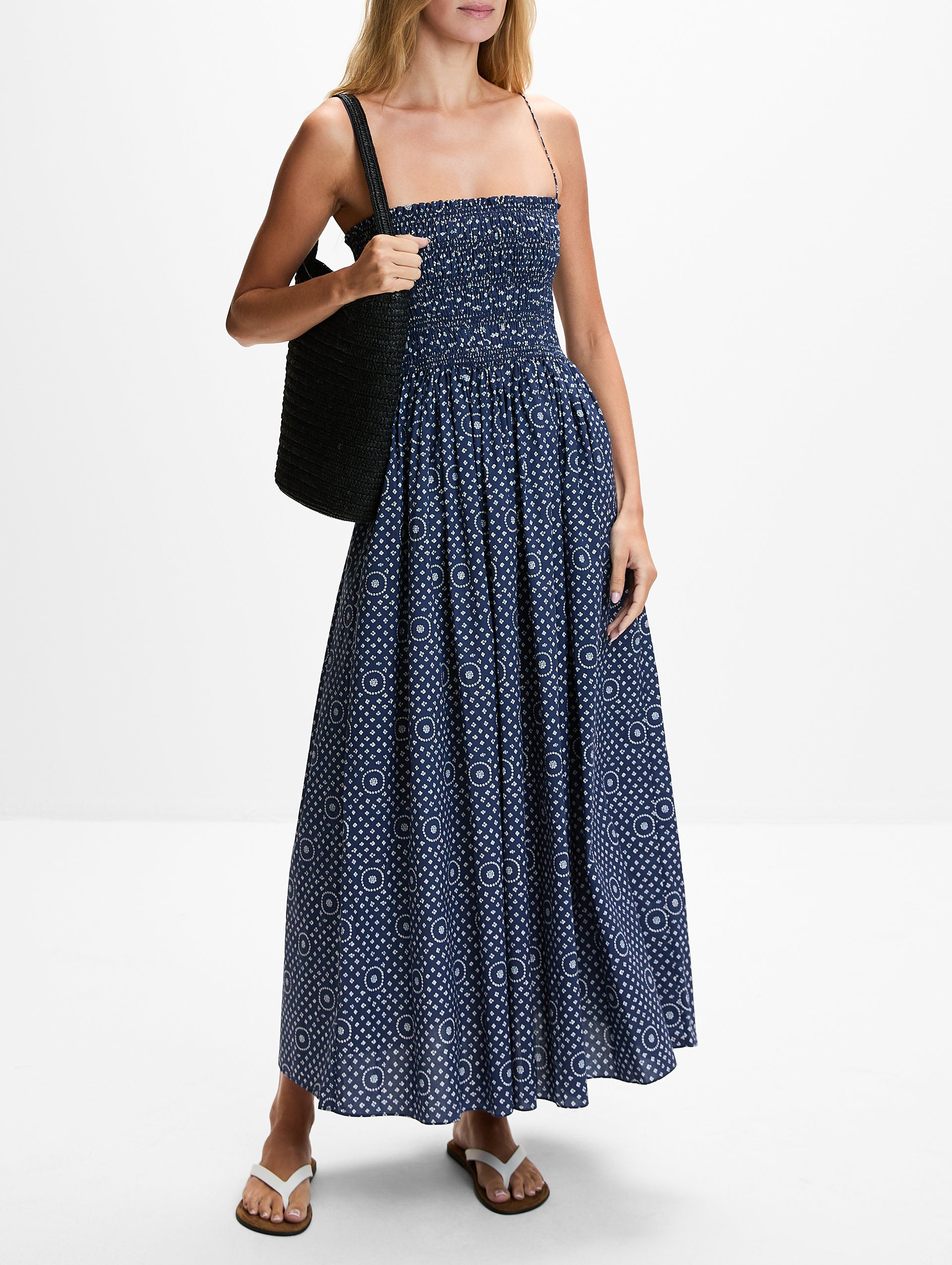 Shirred Bodice Dress | MATTEAU | elysewalker