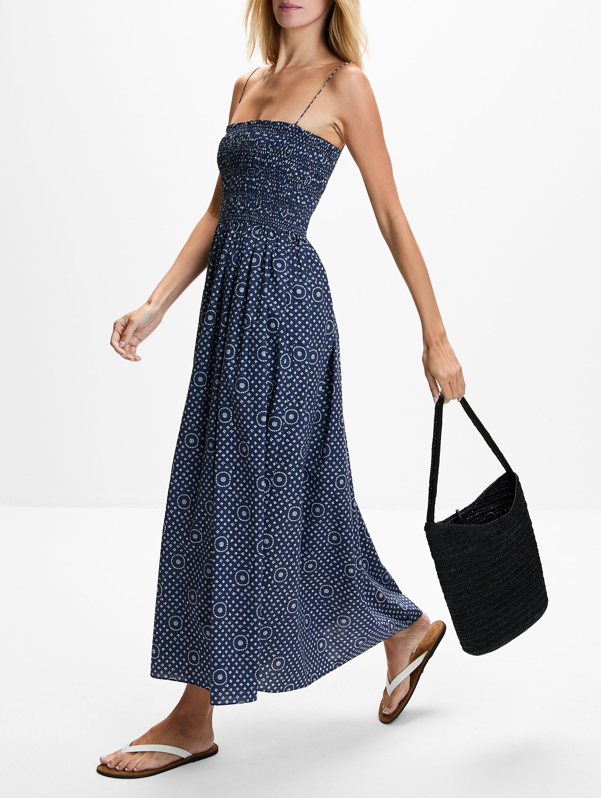 Shirred Bodice Dress | MATTEAU | elysewalker