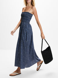 Shirred Bodice Dress,MATTEAU,BLUEBELL,Image 3