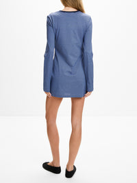 Mini Dress,MIU MIU,BLUE,Image 4