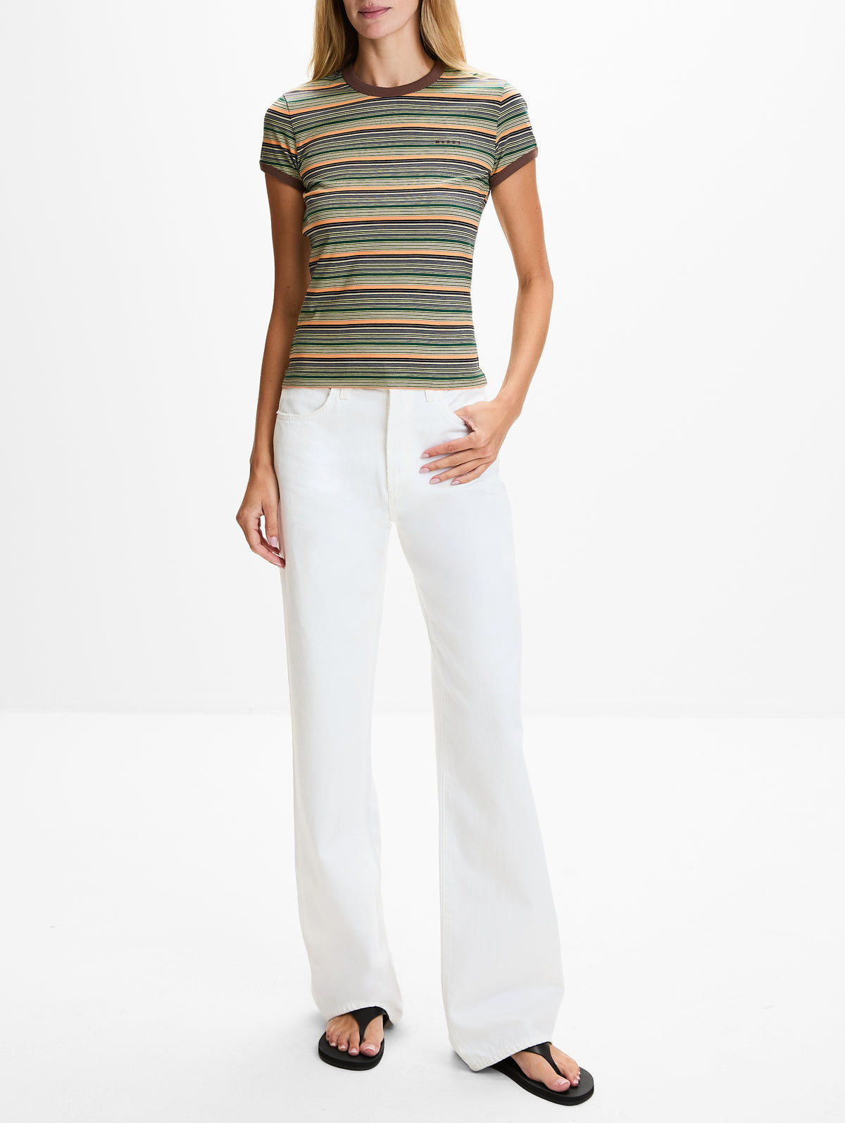 Striped T-Shirt,MARNI,ALKEKENGI,Image 2