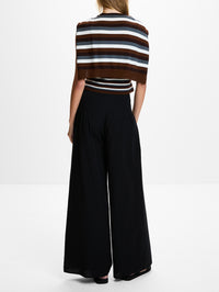 Striped Combo Cardigan,MONSE,BROWN MULTI,Image 3