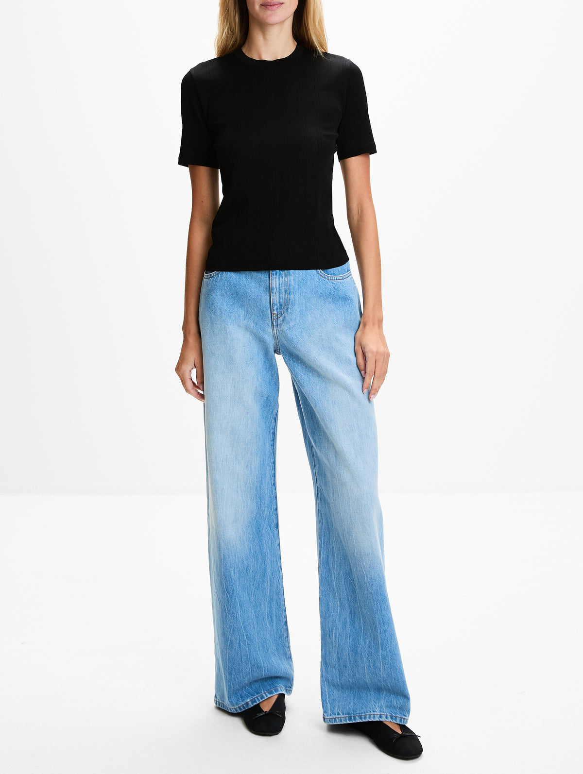 Etina Top,THE ROW,BLACK,Image 2