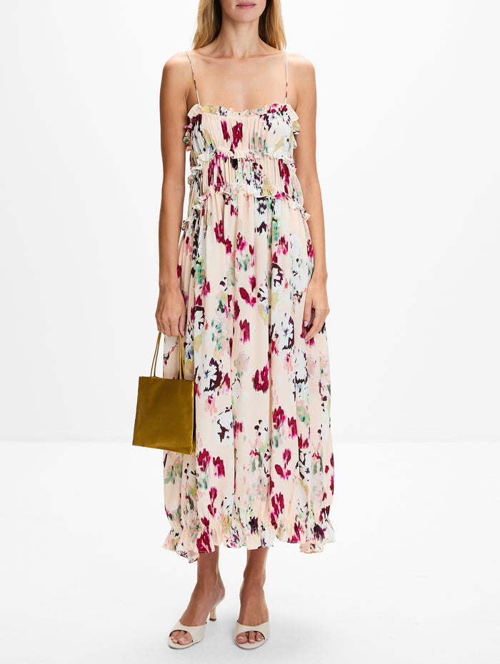 Clove Cami Silk Dress,ULLA JOHNSON,SUMMER GARDEN,Image 1