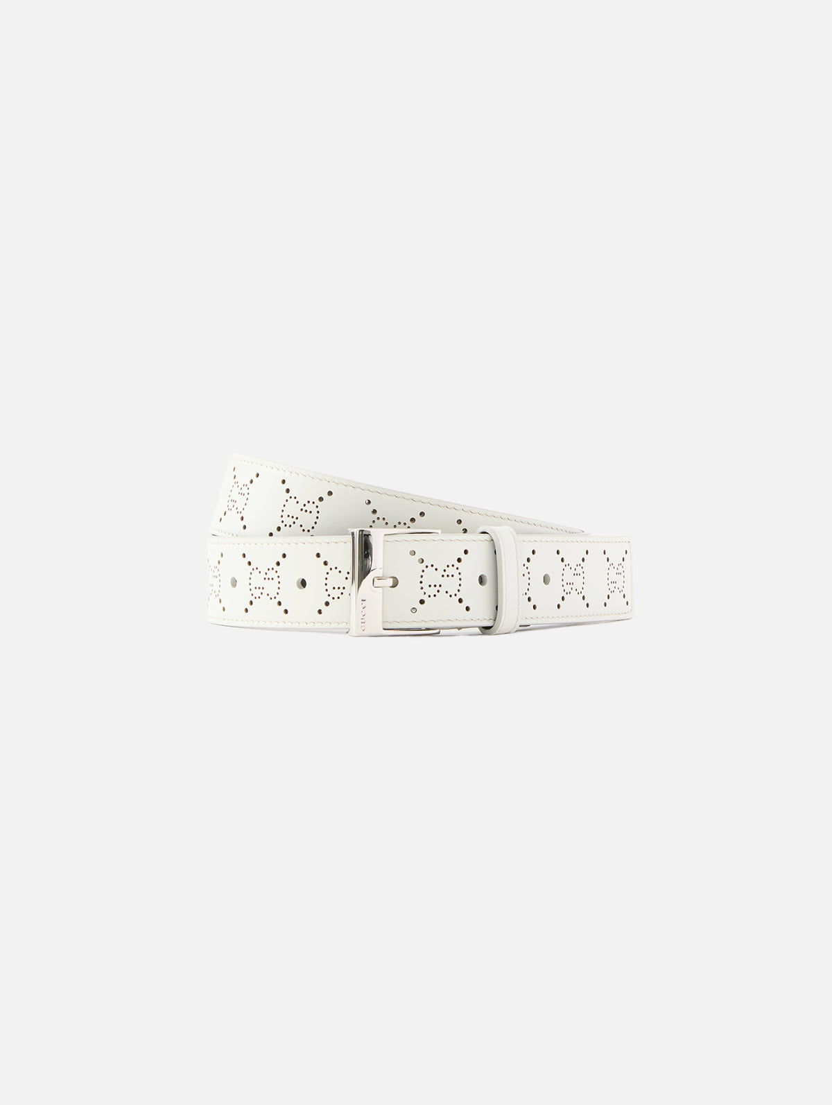 Squared Buckle Belt 30mm,GUCCI,WHITE BAMBOO,Image 1