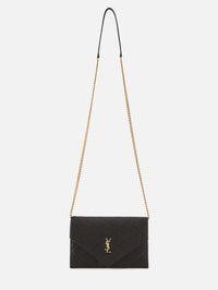 Satin Chain Wallet,SAINT LAURENT,NOIR,Image 1