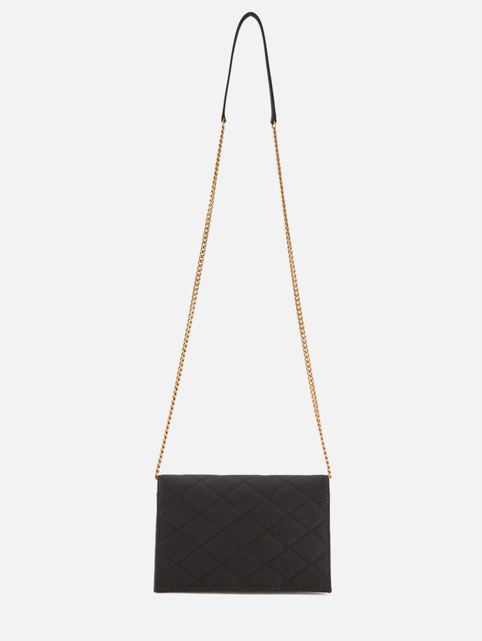 Satin Chain Wallet,SAINT LAURENT,NOIR,Image 1