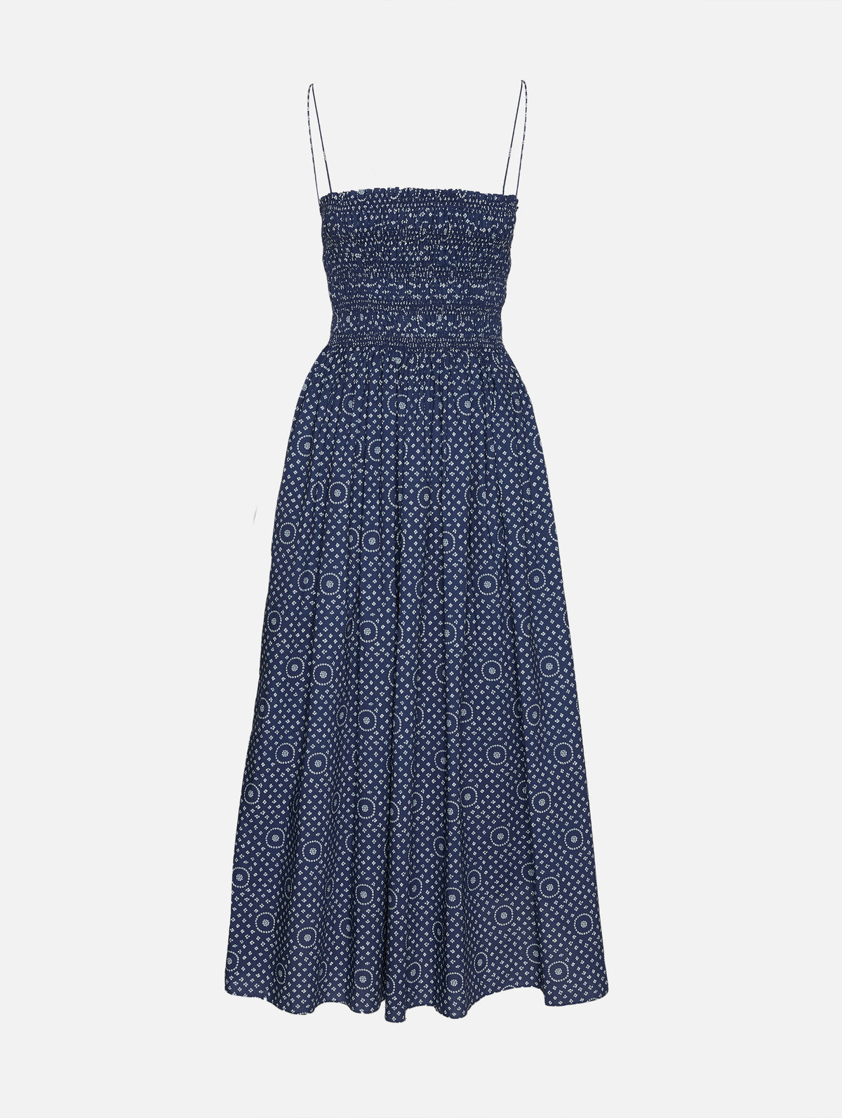 Shirred Bodice Dress,MATTEAU,BLUEBELL,Image 1