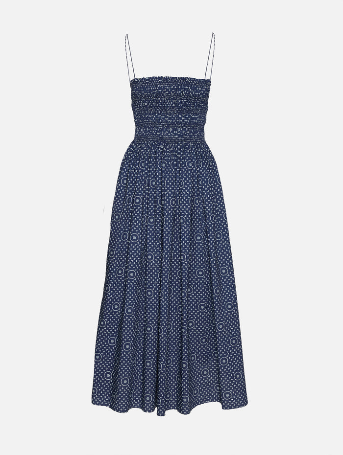 Shirred Bodice Dress,MATTEAU,BLUEBELL,Image 1