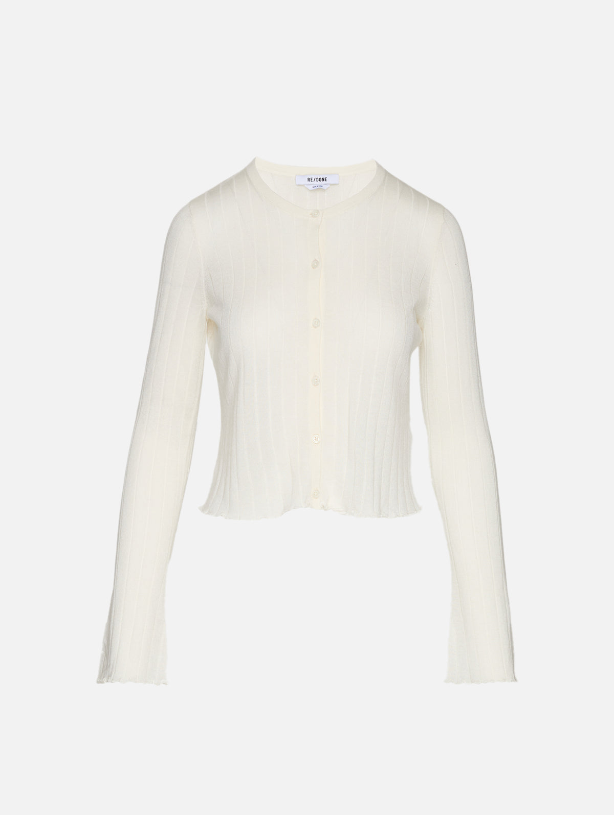 Isabelle Cardigan,RE/DONE,WHITE,Image 1