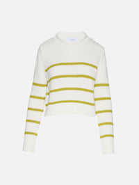 Mini Marina Sweater,LA LIGNE,CREAM/KEYLIME,Image 1