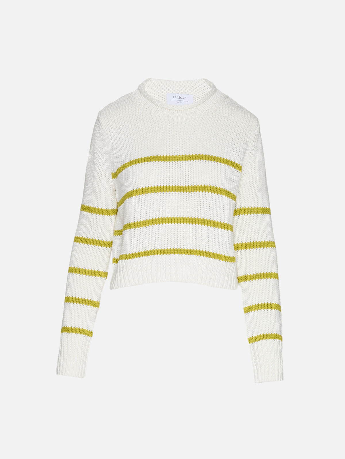 Mini Marina Sweater,LA LIGNE,CREAM/KEYLIME,Image 2